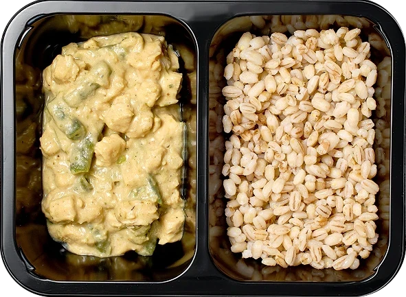 Отварная Барли, Куриное филе в сливочном карри