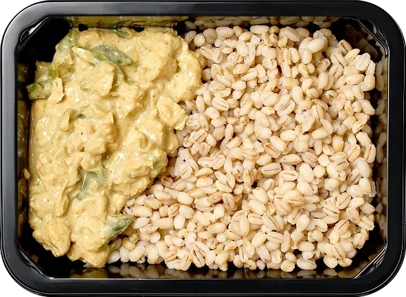 Отварная барли, Куриное филе в сливочном карри