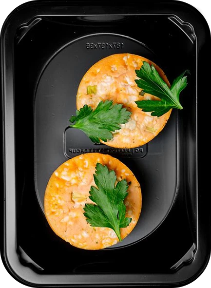Томатный омлет с шампиньонами и шпинатом