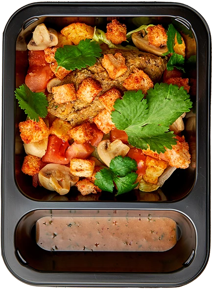 Салат с картофелем и грибной икрой