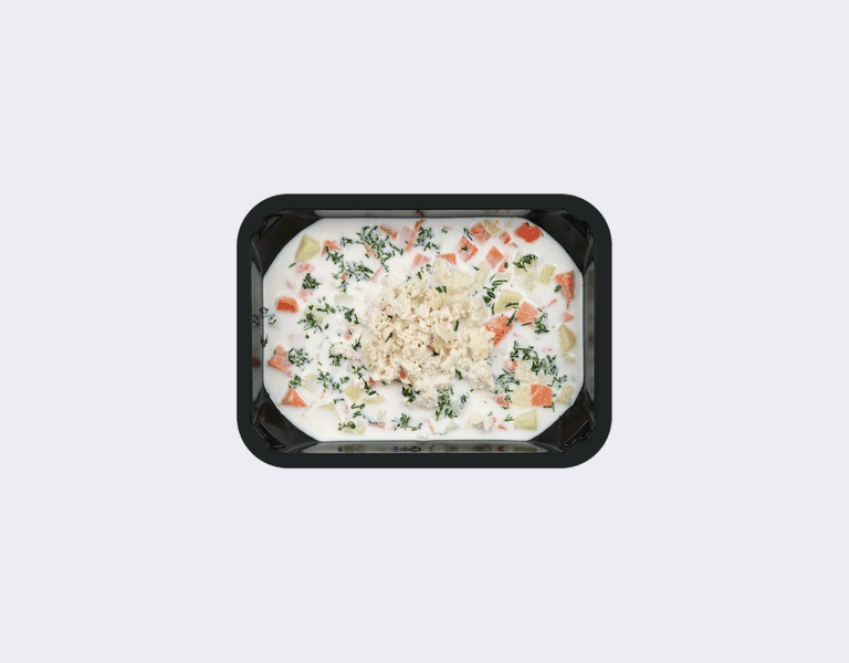 Скандинавский суп с рубленной курицей