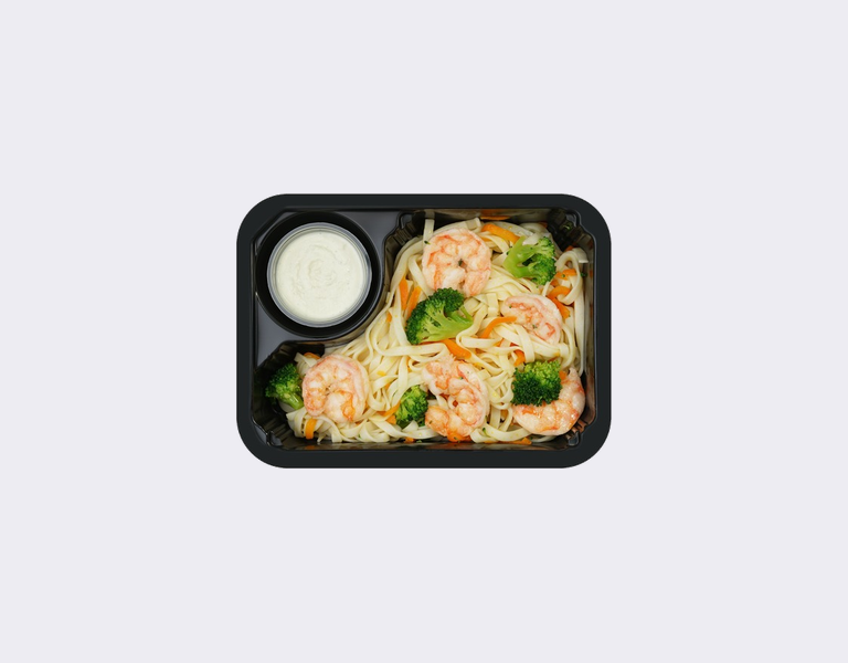 Лапша удон с креветкой и овощами