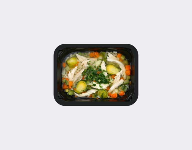 Рассольник с курицей и свежим огурцом
