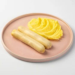 Сосиски куриные с картофельным пюре