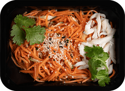 Салат из корейской моркови с кальмарами